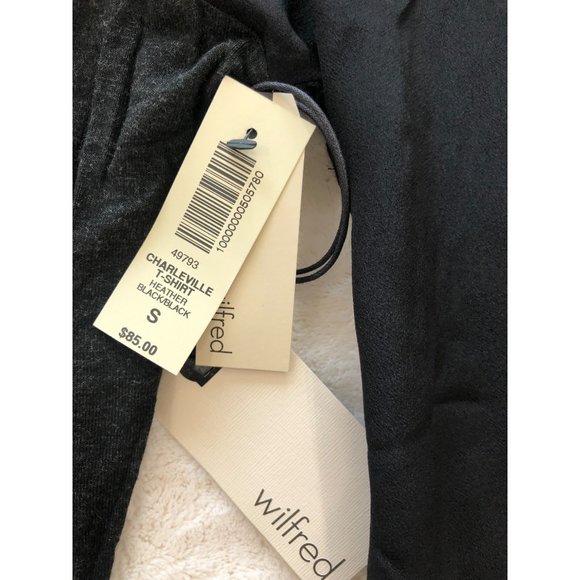 NWT Wilfred Silk Heather Black Long Sleeve - Picture 6 of 8